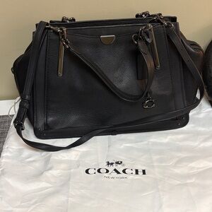 Coach Black Leather Satchel Bag